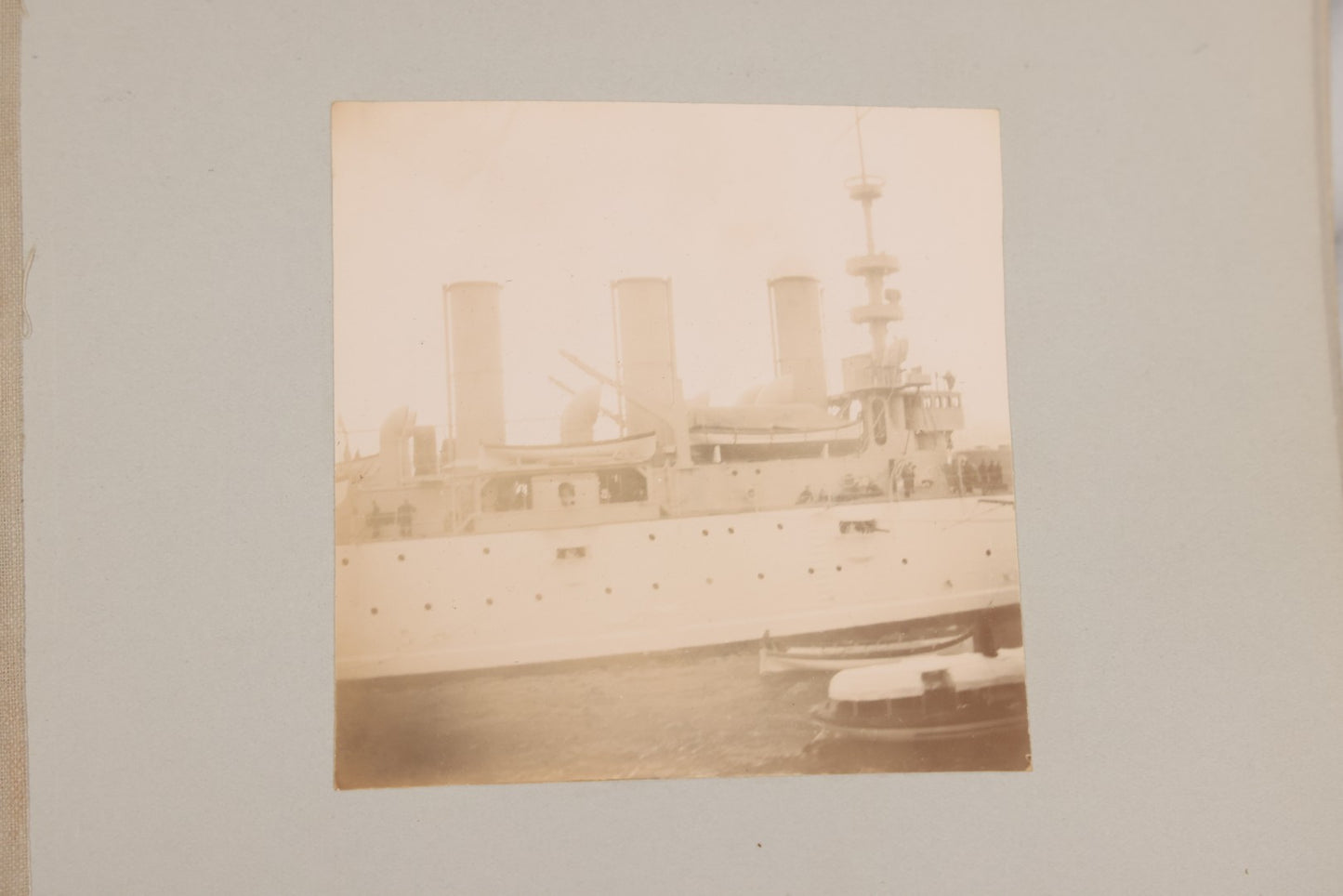 Lot 001 - Important Late 19th Century Photo Album Containing 44 Original Photographs Including Pre-Dreadnought Battleships From On Board & Shore, Washington D.C. From Atop The Washington Monument, Capitol Building, African American Men & Women, And More
