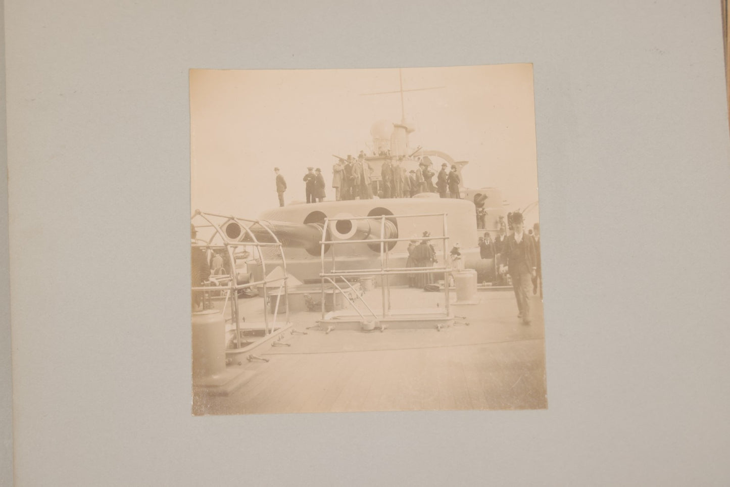 Lot 001 - Important Late 19th Century Photo Album Containing 44 Original Photographs Including Pre-Dreadnought Battleships From On Board & Shore, Washington D.C. From Atop The Washington Monument, Capitol Building, African American Men & Women, And More