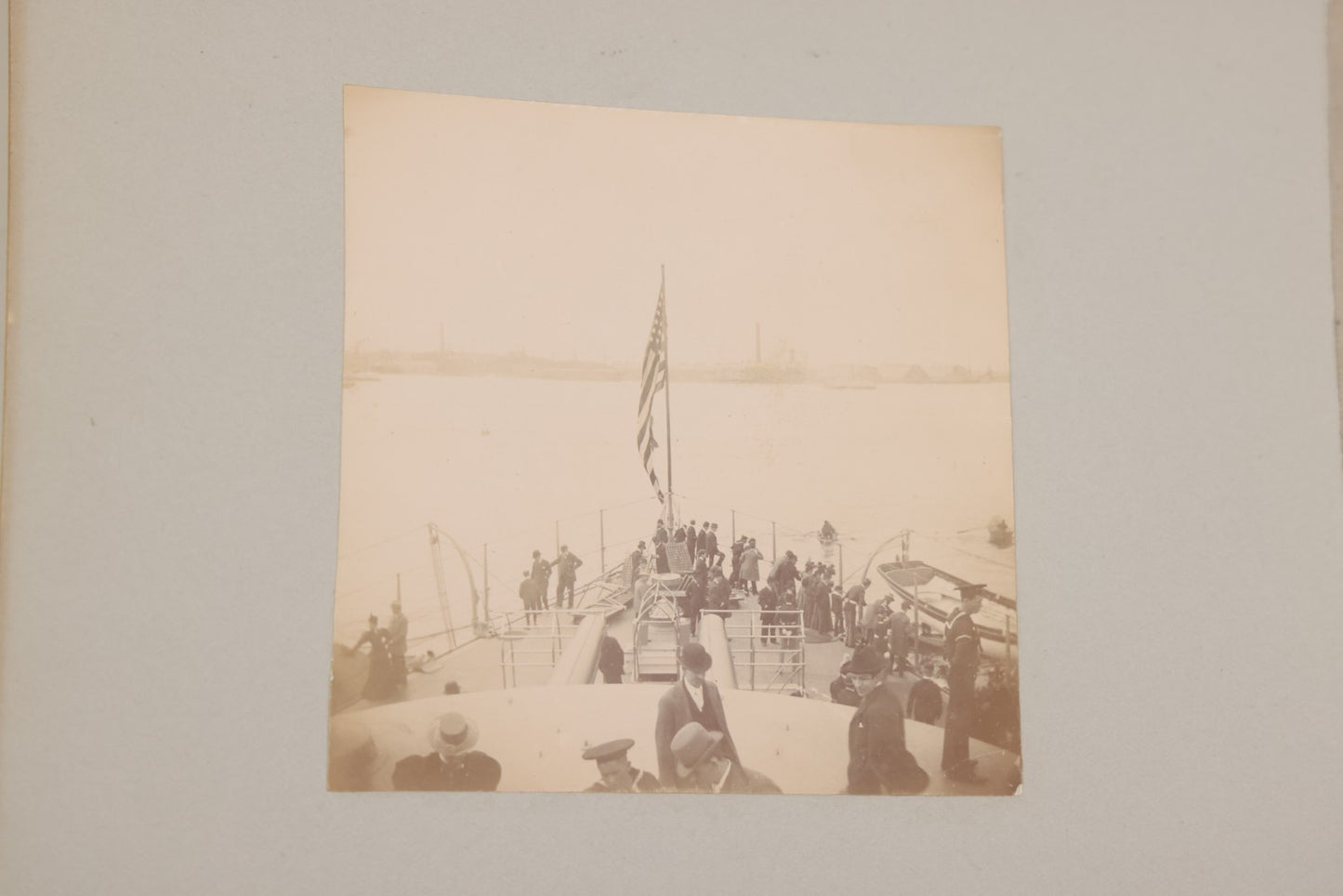 Lot 001 - Important Late 19th Century Photo Album Containing 44 Original Photographs Including Pre-Dreadnought Battleships From On Board & Shore, Washington D.C. From Atop The Washington Monument, Capitol Building, African American Men & Women, And More