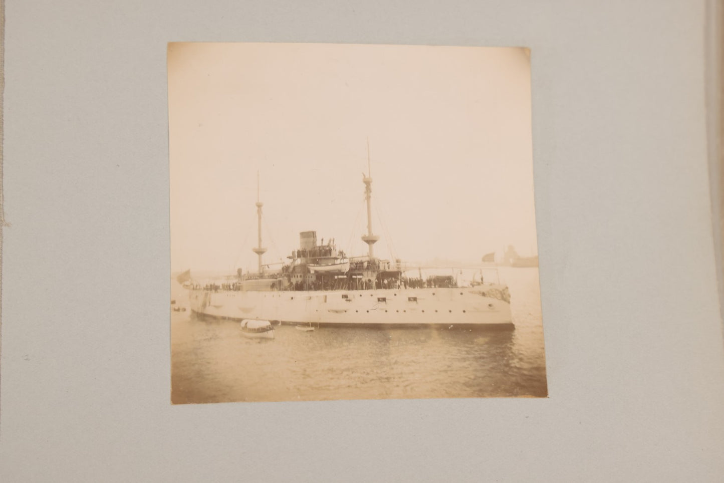 Lot 001 - Important Late 19th Century Photo Album Containing 44 Original Photographs Including Pre-Dreadnought Battleships From On Board & Shore, Washington D.C. From Atop The Washington Monument, Capitol Building, African American Men & Women, And More