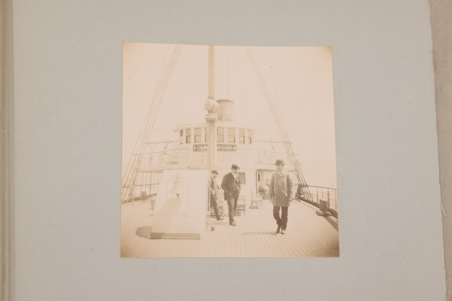 Lot 001 - Important Late 19th Century Photo Album Containing 44 Original Photographs Including Pre-Dreadnought Battleships From On Board & Shore, Washington D.C. From Atop The Washington Monument, Capitol Building, African American Men & Women, And More