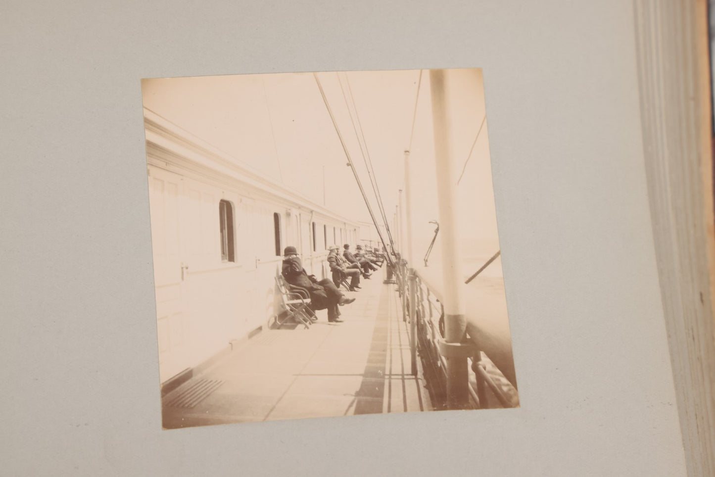 Lot 001 - Important Late 19th Century Photo Album Containing 44 Original Photographs Including Pre-Dreadnought Battleships From On Board & Shore, Washington D.C. From Atop The Washington Monument, Capitol Building, African American Men & Women, And More