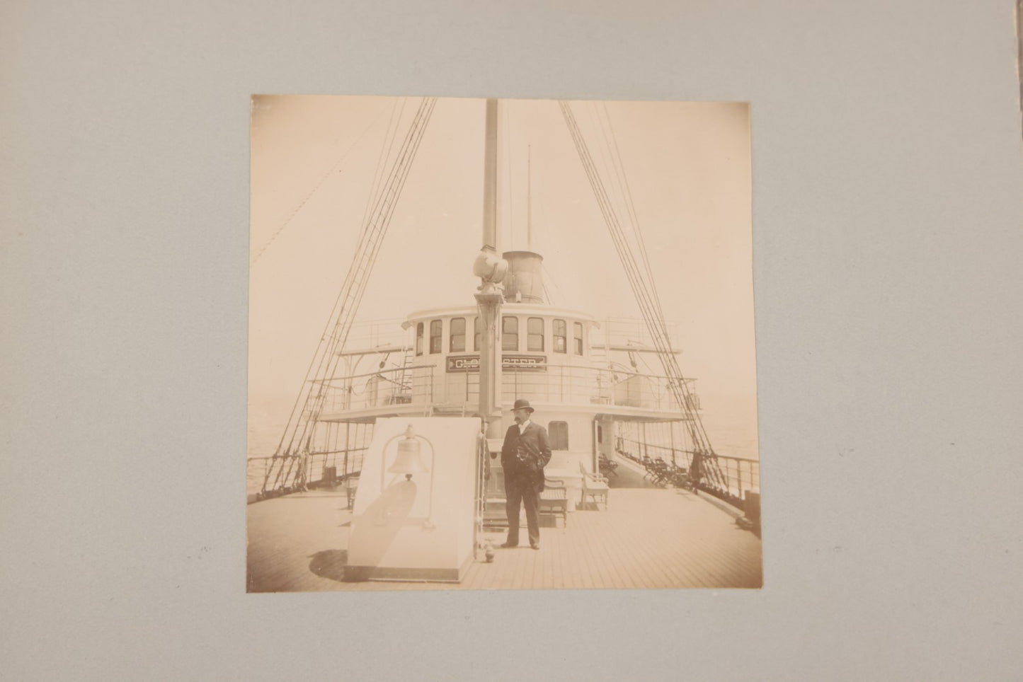 Lot 001 - Important Late 19th Century Photo Album Containing 44 Original Photographs Including Pre-Dreadnought Battleships From On Board & Shore, Washington D.C. From Atop The Washington Monument, Capitol Building, African American Men & Women, And More