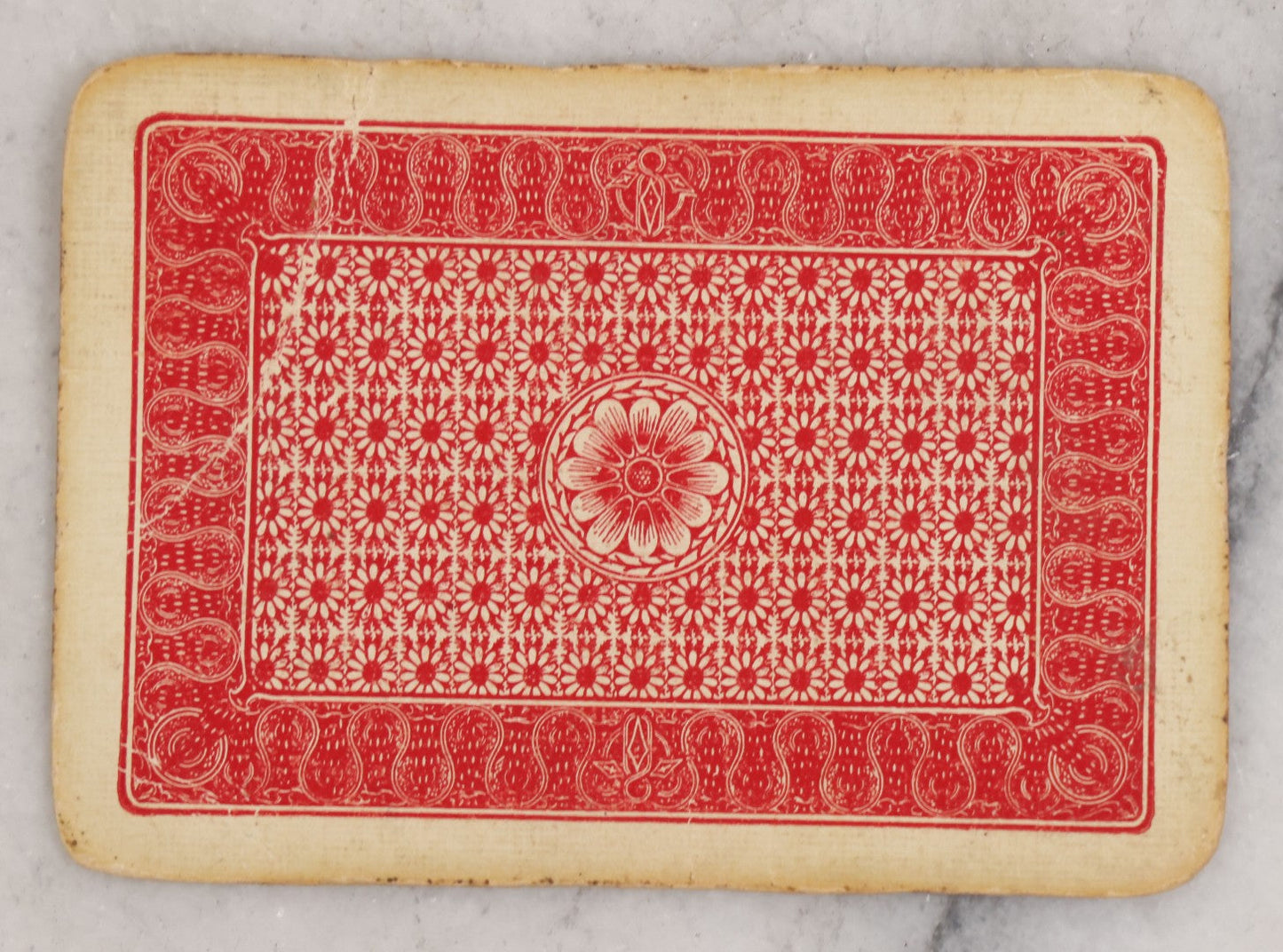 Lot 004 - Deck Of 50 Antique Playing Cards With Handwritten Fortune Telling Game Added, Handwriting Contemporary With Cards, Cards Manufactured By Russell Playing Card Co., New York, U.S.A