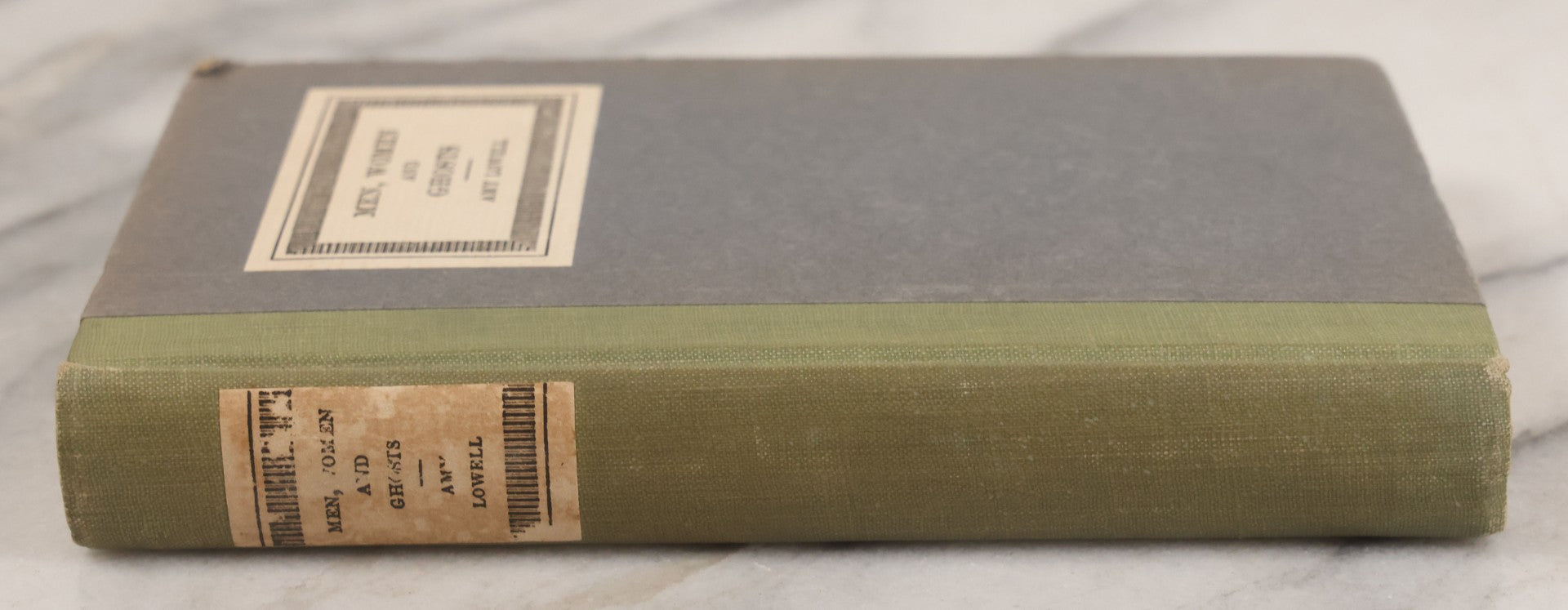 Lot 006 - "Men, Women And Ghosts" Antique Book By Amy Lowell, Published By Houghton Mifflin Company, Boston & New York, The Riverside Press Cambridge, Copyright 1916, Later Reprint (March 1925)