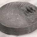 Lot 008 - Antique Solid Cast Pewter Catch All Trinket Dish With Frog In Pond Motif, Heavy And Solid All The Way Through, With Felt Bottom