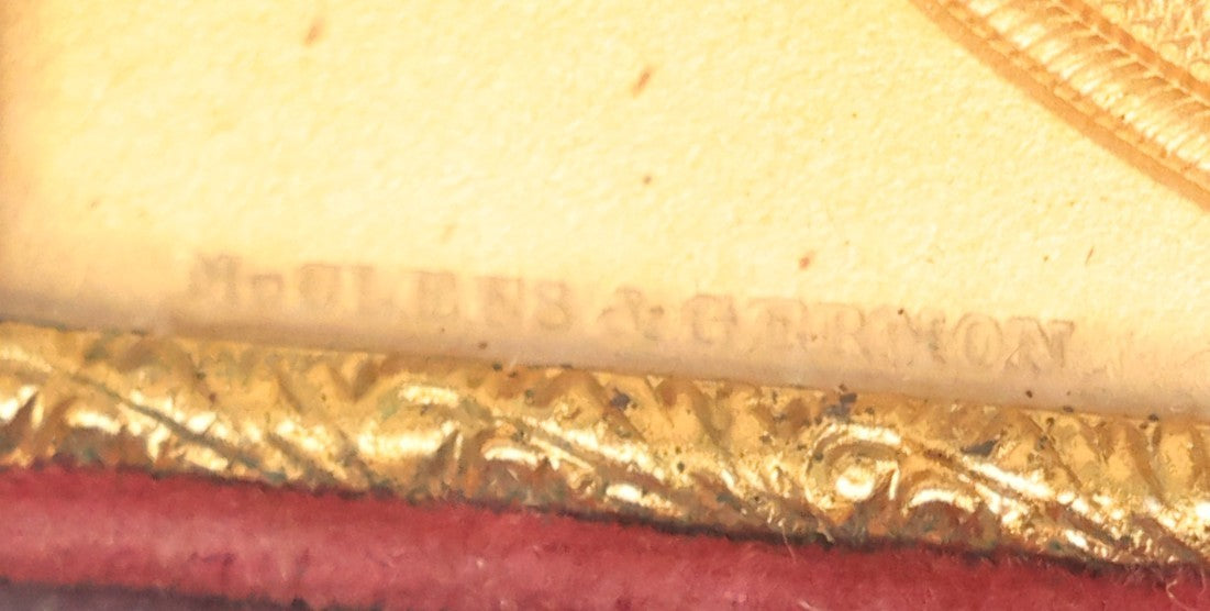 Lot 027 - Antique 1/6th Plate Daguerreotype Photograph Of A Middle Aged Man, Photographed By McClees & Germon, Philadelphia Pennsylvania, Marked On Brass Mat, In Full Intact Leatherette Union Case, Circa 1850