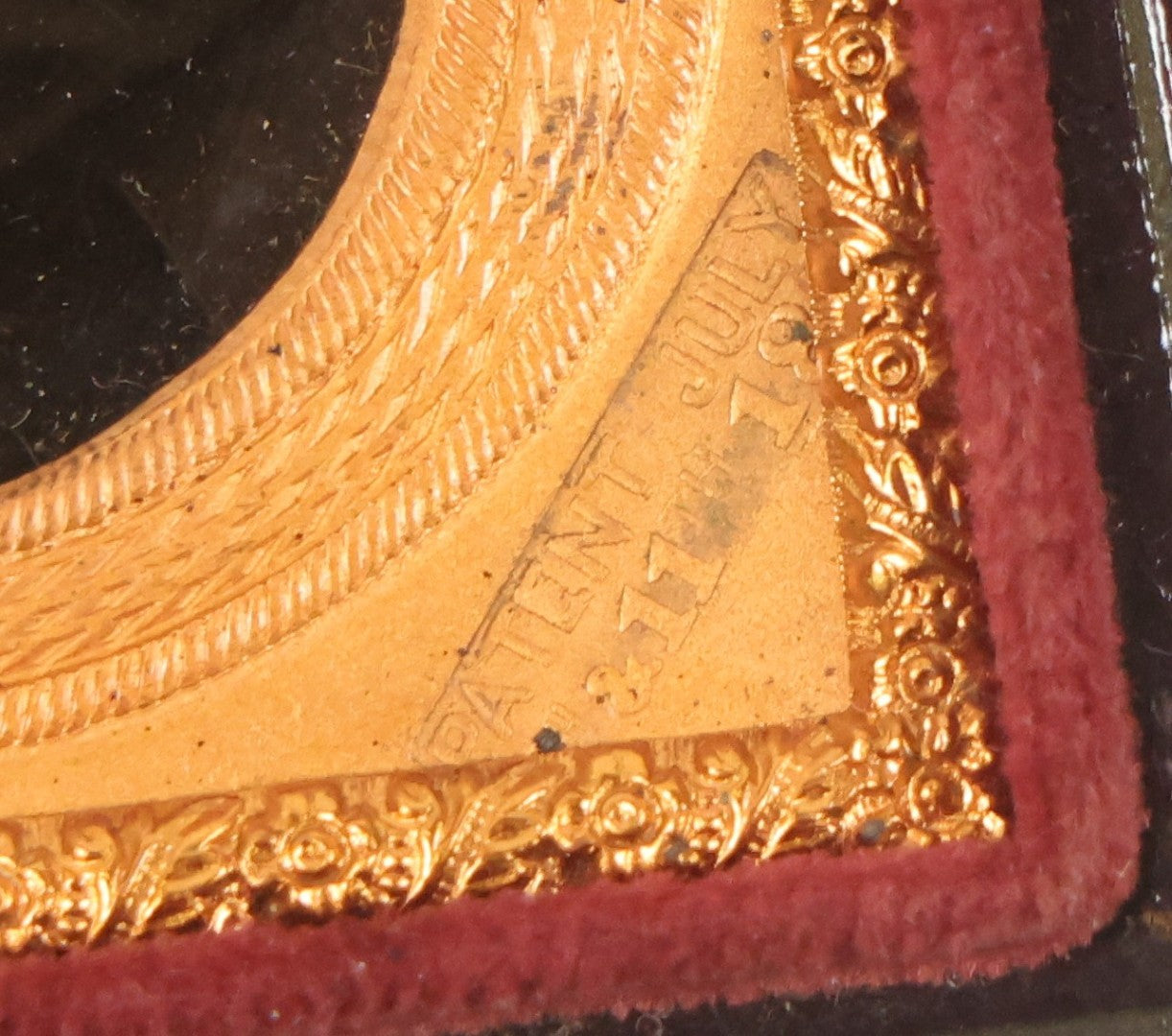 Lot 033 - Antique 1/6th Plate Ambrotype Photograph Of A Young Man With Mustache, Slight Smile, Photographed By I. Rehn, Philadelphia, With Note From Rehn In Case Regarding Care Of Ambrotypes, In Intact Leatherette Union Case, Note Loss To Black Varnish