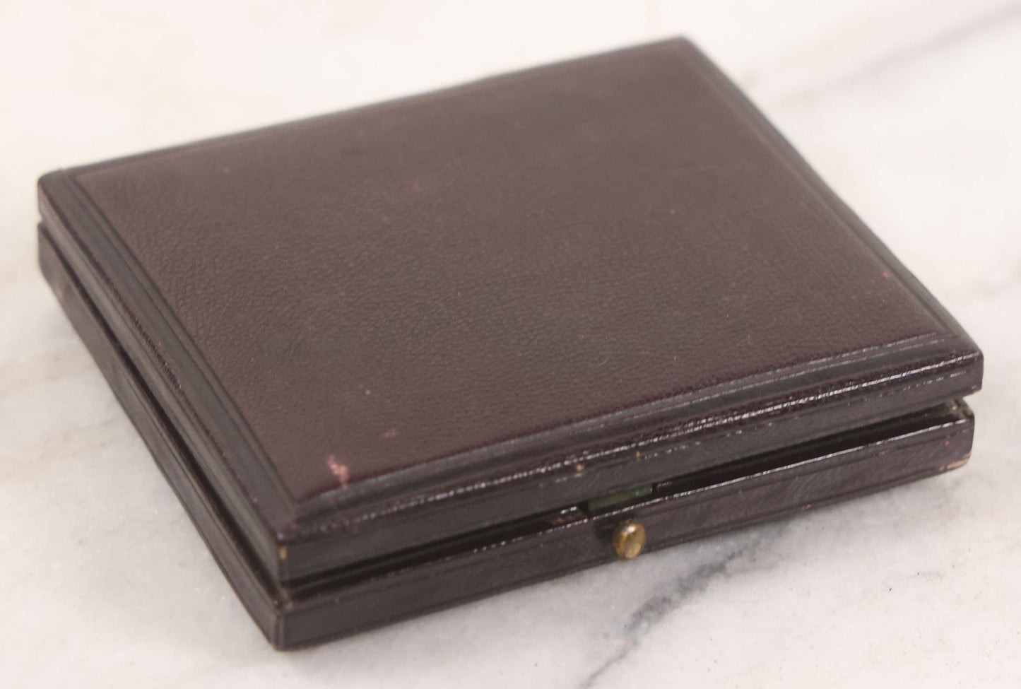 Lot 033 - Antique 1/6th Plate Ambrotype Photograph Of A Young Man With Mustache, Slight Smile, Photographed By I. Rehn, Philadelphia, With Note From Rehn In Case Regarding Care Of Ambrotypes, In Intact Leatherette Union Case, Note Loss To Black Varnish