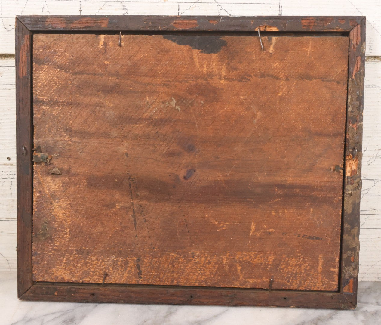 Lot 034 - Antique Comic Collectible Photo, Allegorical Three Theological Virtues, "Faith, Hope, And Charity" Depicted By Two Children And Their Dog, Copyright 1909 By R. Hill, In Frame, 12-1/8" x 10-1/8"