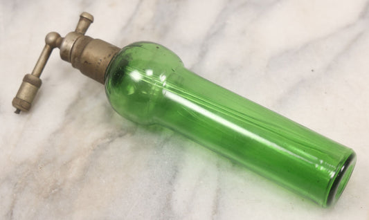 Lot 045 - Vintage DeVilbiss Medical Dental Green Glass Atomizer, Note Incomplete, 6-1/2" H