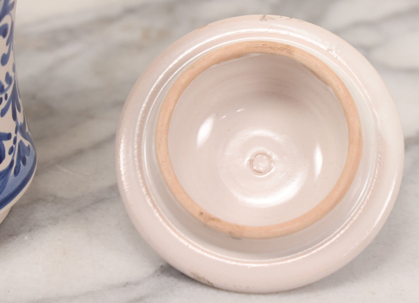 Lot 047 - Contemporary Replica Catalan Ceramic Pharmacy Apothecary "Opium" Jar, Fantasy Item, Artist Signed, J. Baday, Barcelona, Spain, 6-3/8" H