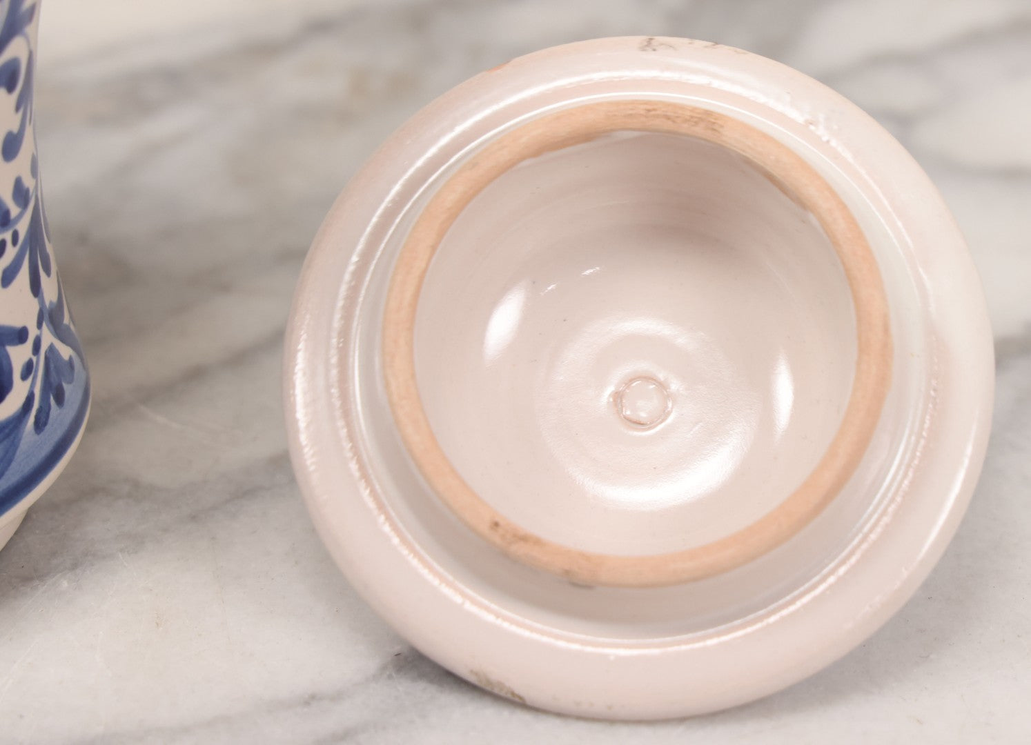 Lot 047 - Contemporary Replica Catalan Ceramic Pharmacy Apothecary "Opium" Jar, Fantasy Item, Artist Signed, J. Baday, Barcelona, Spain, 6-3/8" H