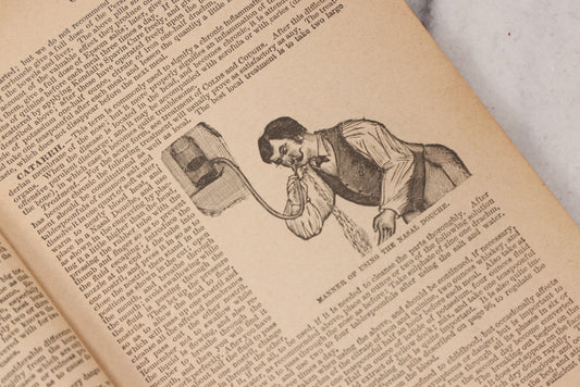 Lot 050 - "The Doctor At Home, Illustrated: Treating The Diseases Of Man And The Horse" Antique Illustrated Medical Booklet By Dr. B.J. Kendall Co., Enosburg Falls, Vermont, 1887