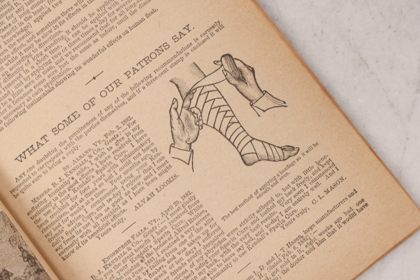 Lot 050 - "The Doctor At Home, Illustrated: Treating The Diseases Of Man And The Horse" Antique Illustrated Medical Booklet By Dr. B.J. Kendall Co., Enosburg Falls, Vermont, 1887