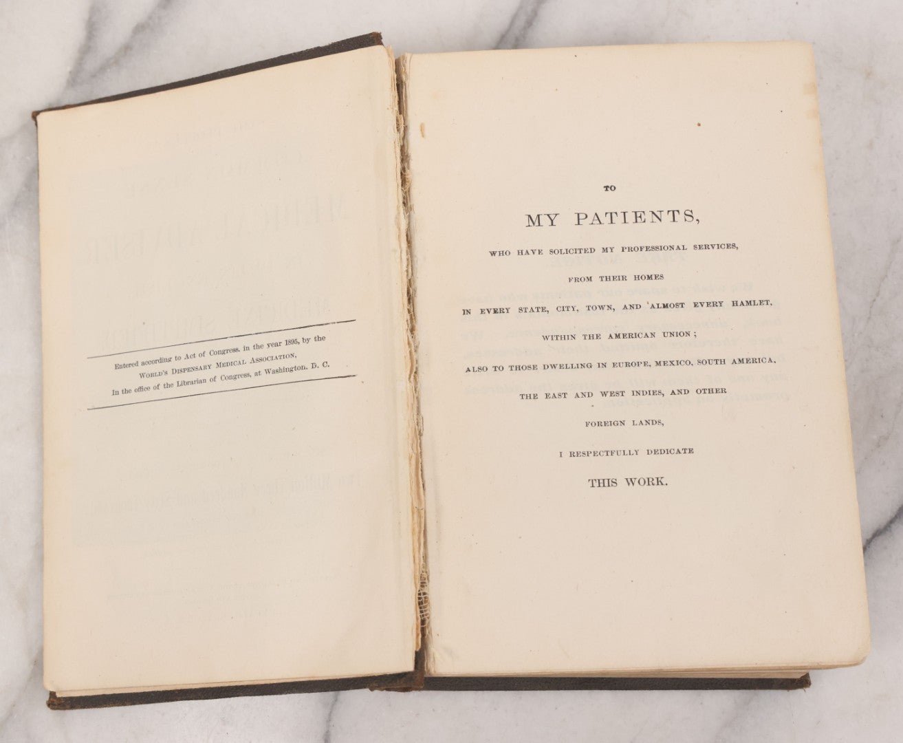 Lot 051 - "The People's Common Sense Medical Adviser In Plain English, Or, Medicine Simplified" Antique Illustrated Medical Book By R.V. Pierce, M.D., Seventy-First Edition, Buffalo, New York, 1895