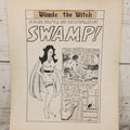 Lot 061 - Vintage "Winnie The Witch" Original Hand Drawn Pen And Ink Underground Comic Book Art, Inspired By The Charlton Comics Character From "Ghostly Haunts," Artist Signed D.K. (D.F.K.), 1972, On Artist Paper, 14" x 17"