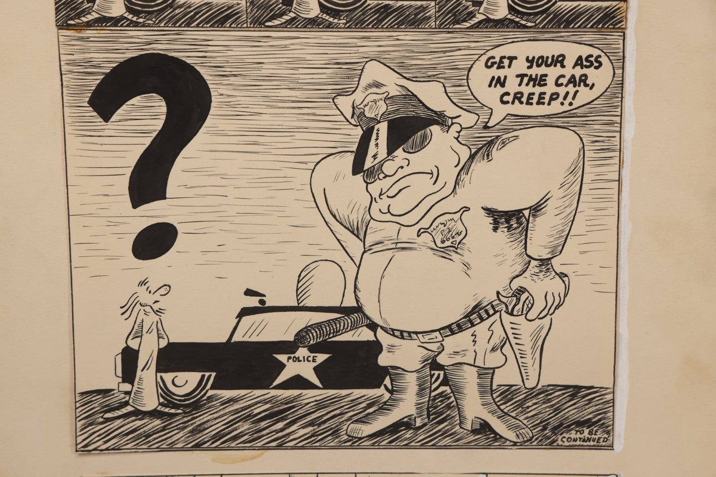 Lot 064 - Vintage "The Sunday Funnies With J.C. Superstar" And "Footnotes" Original Hand Drawn Pen And Ink Underground Comic Book Art, Artist Signed D.F.K., 1971, On Artist Paper, 13-7/8" x 16-7/8"