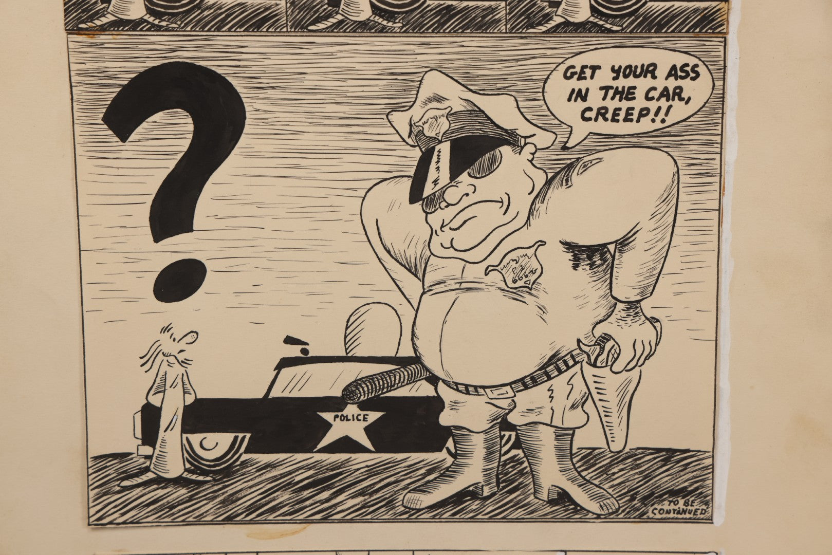 Lot 064 - Vintage "The Sunday Funnies With J.C. Superstar" And "Footnotes" Original Hand Drawn Pen And Ink Underground Comic Book Art, Artist Signed D.F.K., 1971, On Artist Paper, 13-7/8" x 16-7/8"