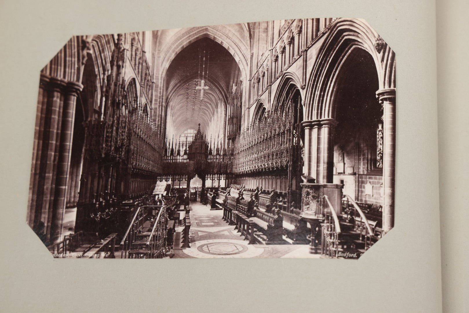 Lot 070 - Antique Photo Album With Approximately 80 Souvenir Photographs Of Landmarks Around Europe, England Including Churches And Cathedrals, Bridges, Architecture, Interiors, And Graveyards, Contained In "The Photo-Bind" Trademarked Album By J.H.H.M.