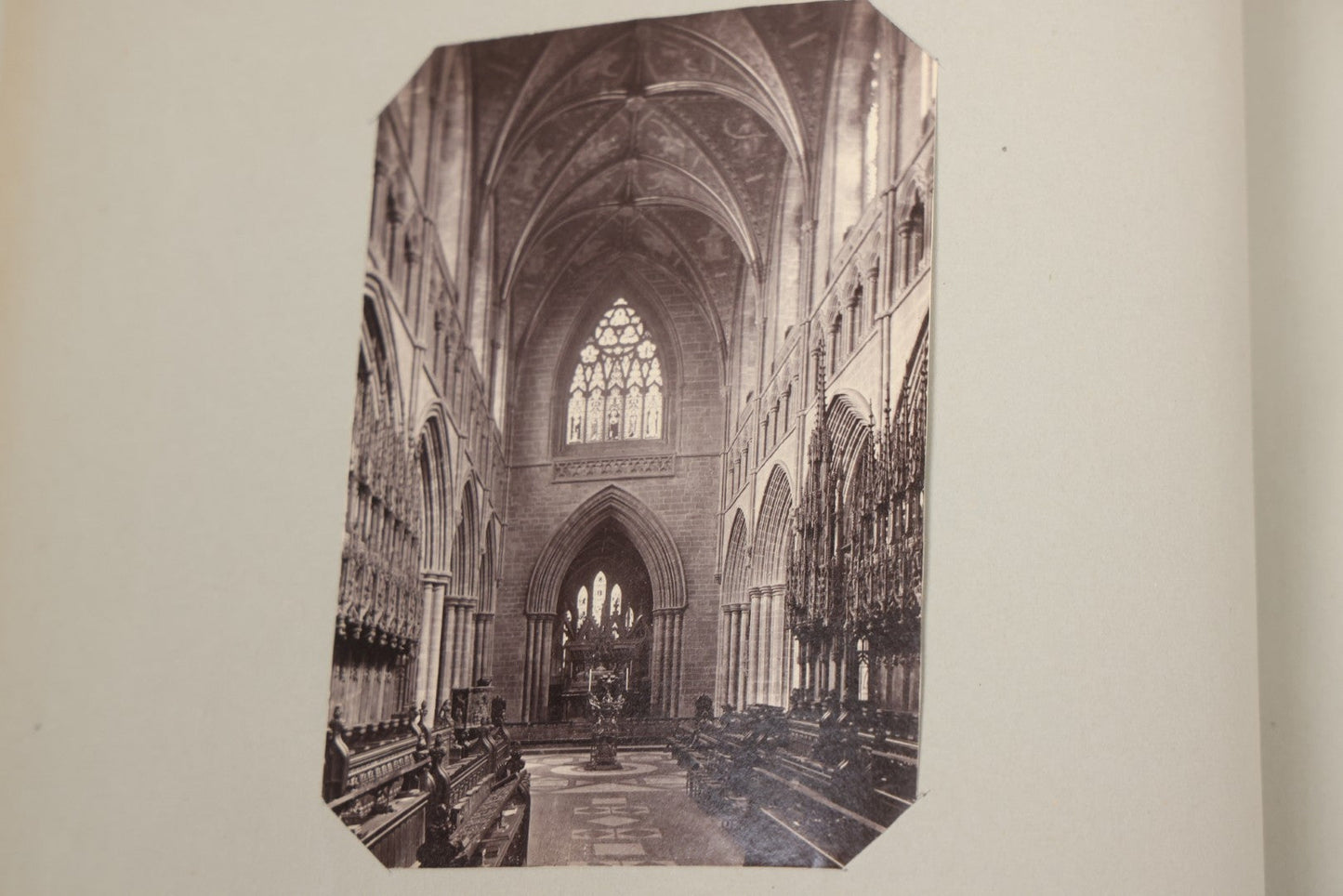 Lot 070 - Antique Photo Album With Approximately 80 Souvenir Photographs Of Landmarks Around Europe, England Including Churches And Cathedrals, Bridges, Architecture, Interiors, And Graveyards, Contained In "The Photo-Bind" Trademarked Album By J.H.H.M.