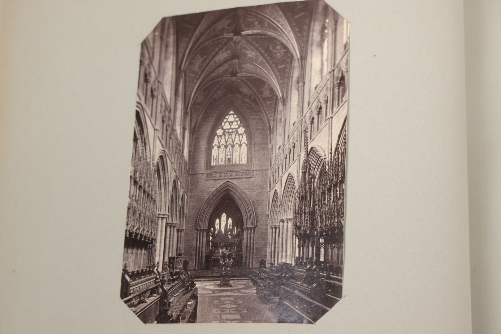 Lot 070 - Antique Photo Album With Approximately 80 Souvenir Photographs Of Landmarks Around Europe, England Including Churches And Cathedrals, Bridges, Architecture, Interiors, And Graveyards, Contained In "The Photo-Bind" Trademarked Album By J.H.H.M.