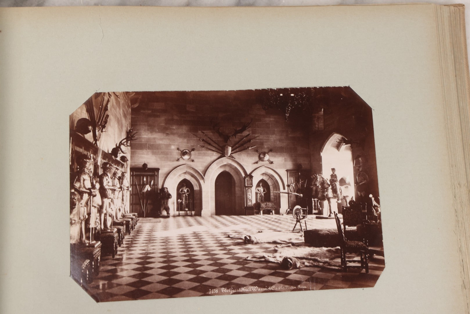 Lot 070 - Antique Photo Album With Approximately 80 Souvenir Photographs Of Landmarks Around Europe, England Including Churches And Cathedrals, Bridges, Architecture, Interiors, And Graveyards, Contained In "The Photo-Bind" Trademarked Album By J.H.H.M.