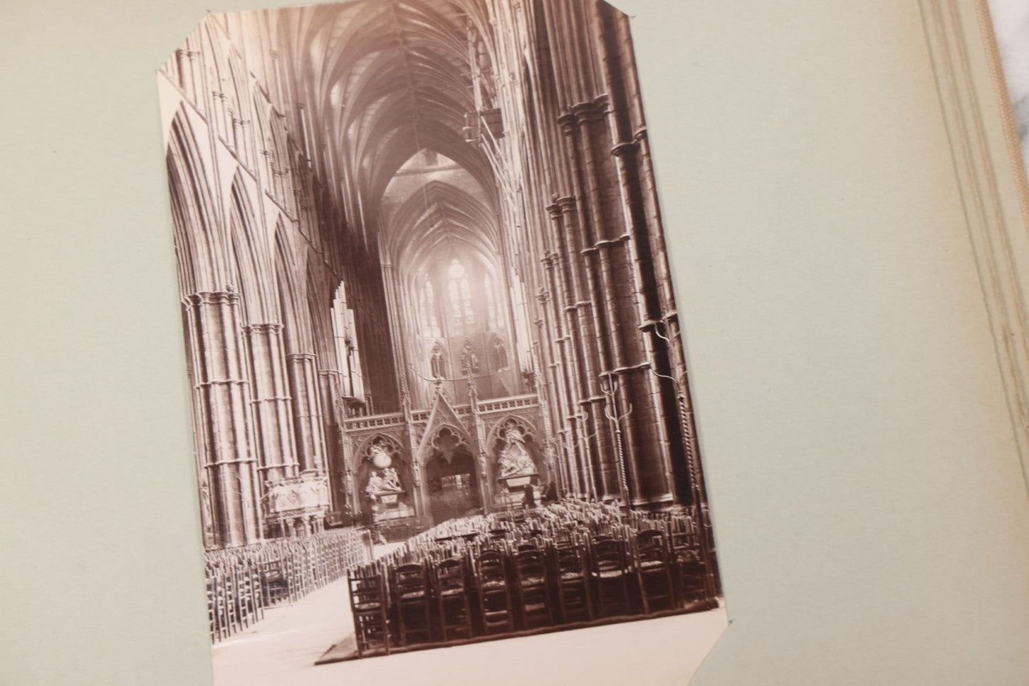 Lot 070 - Antique Photo Album With Approximately 80 Souvenir Photographs Of Landmarks Around Europe, England Including Churches And Cathedrals, Bridges, Architecture, Interiors, And Graveyards, Contained In "The Photo-Bind" Trademarked Album By J.H.H.M.