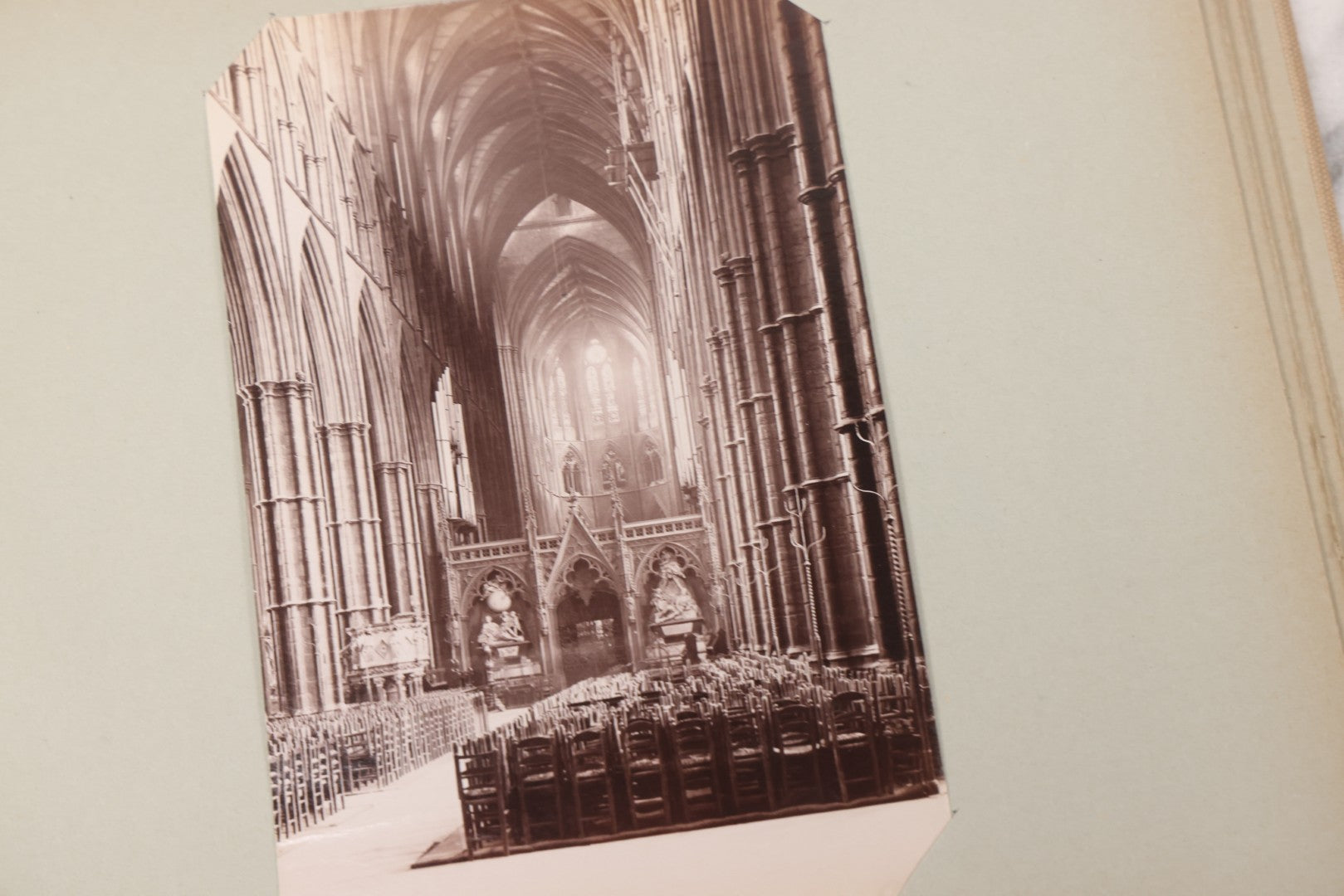 Lot 070 - Antique Photo Album With Approximately 80 Souvenir Photographs Of Landmarks Around Europe, England Including Churches And Cathedrals, Bridges, Architecture, Interiors, And Graveyards, Contained In "The Photo-Bind" Trademarked Album By J.H.H.M.