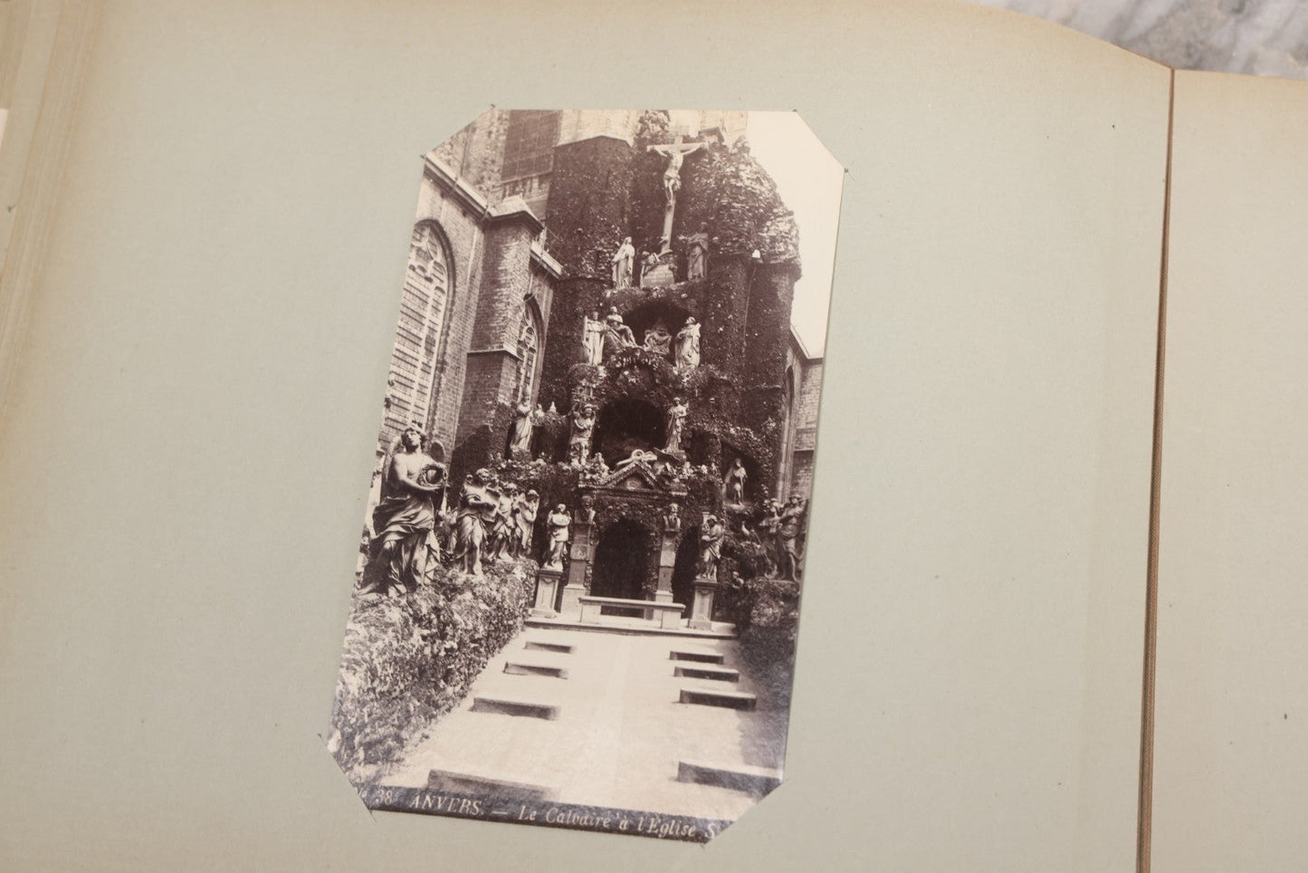 Lot 070 - Antique Photo Album With Approximately 80 Souvenir Photographs Of Landmarks Around Europe, England Including Churches And Cathedrals, Bridges, Architecture, Interiors, And Graveyards, Contained In "The Photo-Bind" Trademarked Album By J.H.H.M.