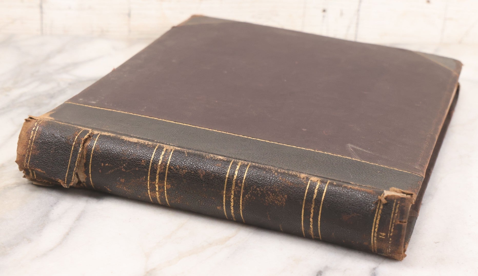 Lot 071 - Antique Photo Album With Approximately 100 Souvenir Photographs Of Landmarks In Italy, Including Churches And Cathedrals, Venice Canals, Ancient Ruins, Pompeii, Architecture, Doorways, Art And Statues