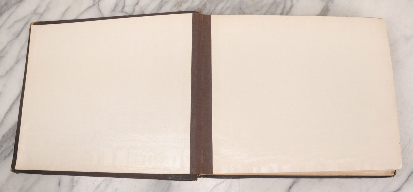 Lot 071 - Antique Photo Album With Approximately 100 Souvenir Photographs Of Landmarks In Italy, Including Churches And Cathedrals, Venice Canals, Ancient Ruins, Pompeii, Architecture, Doorways, Art And Statues