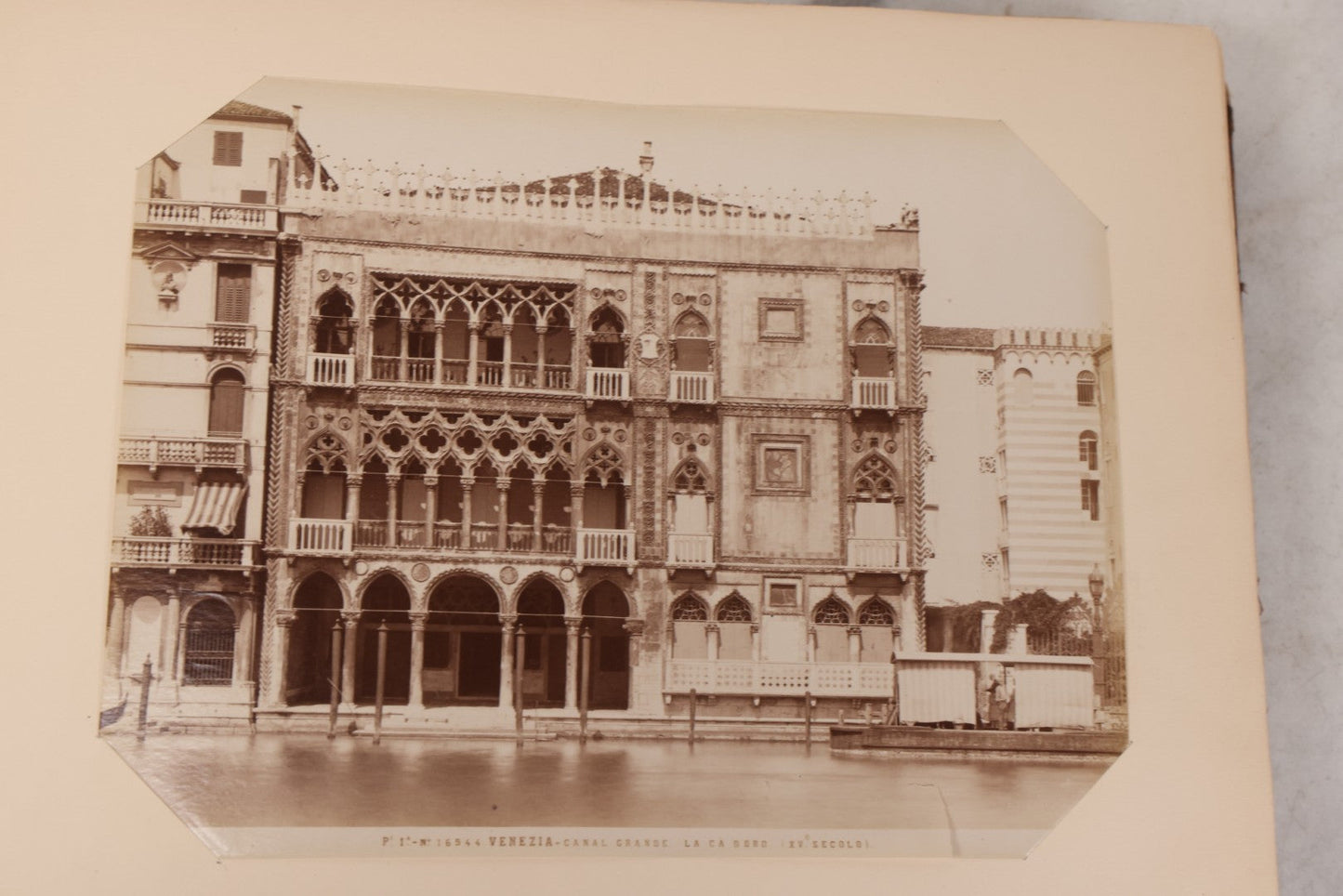 Lot 071 - Antique Photo Album With Approximately 100 Souvenir Photographs Of Landmarks In Italy, Including Churches And Cathedrals, Venice Canals, Ancient Ruins, Pompeii, Architecture, Doorways, Art And Statues