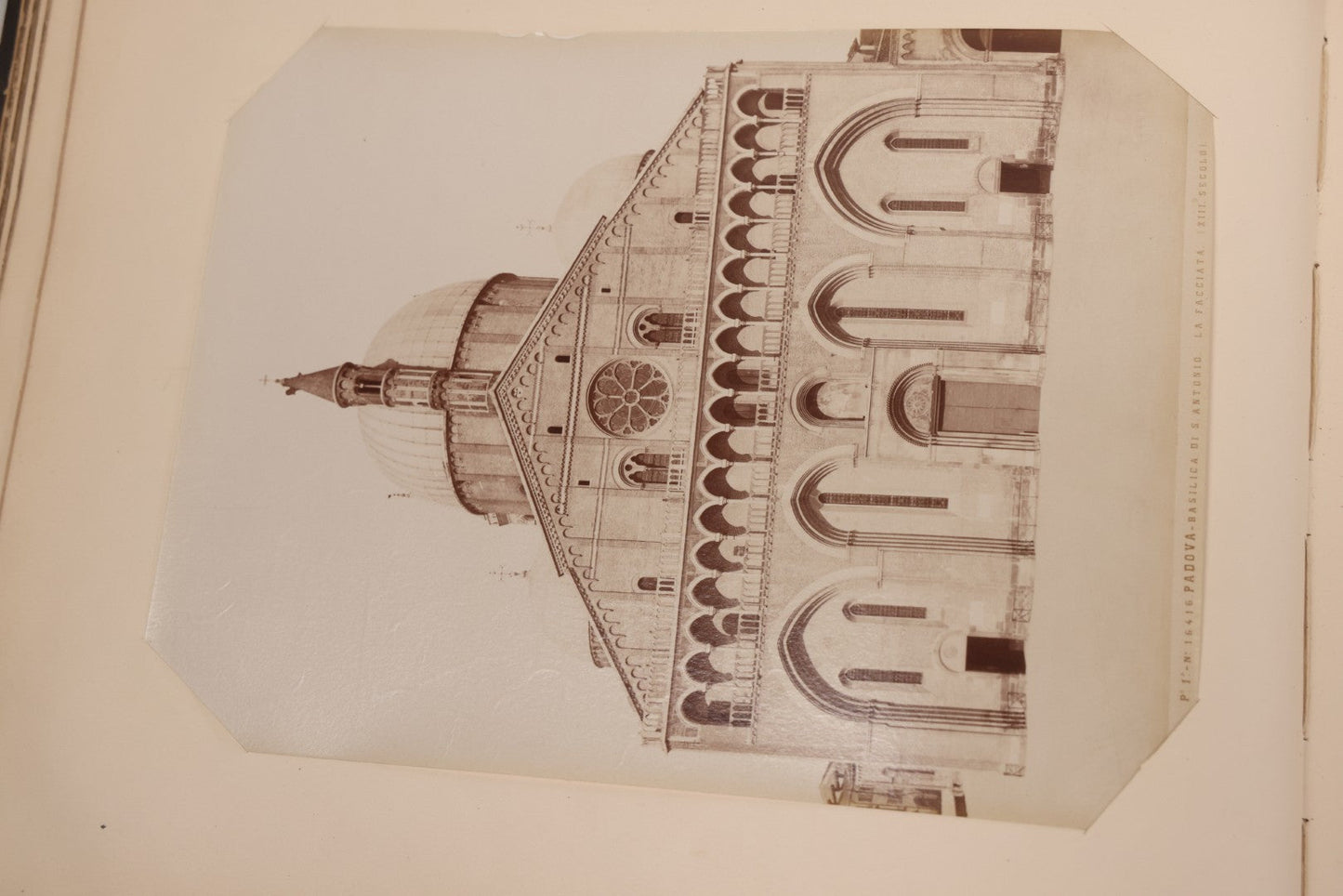 Lot 071 - Antique Photo Album With Approximately 100 Souvenir Photographs Of Landmarks In Italy, Including Churches And Cathedrals, Venice Canals, Ancient Ruins, Pompeii, Architecture, Doorways, Art And Statues