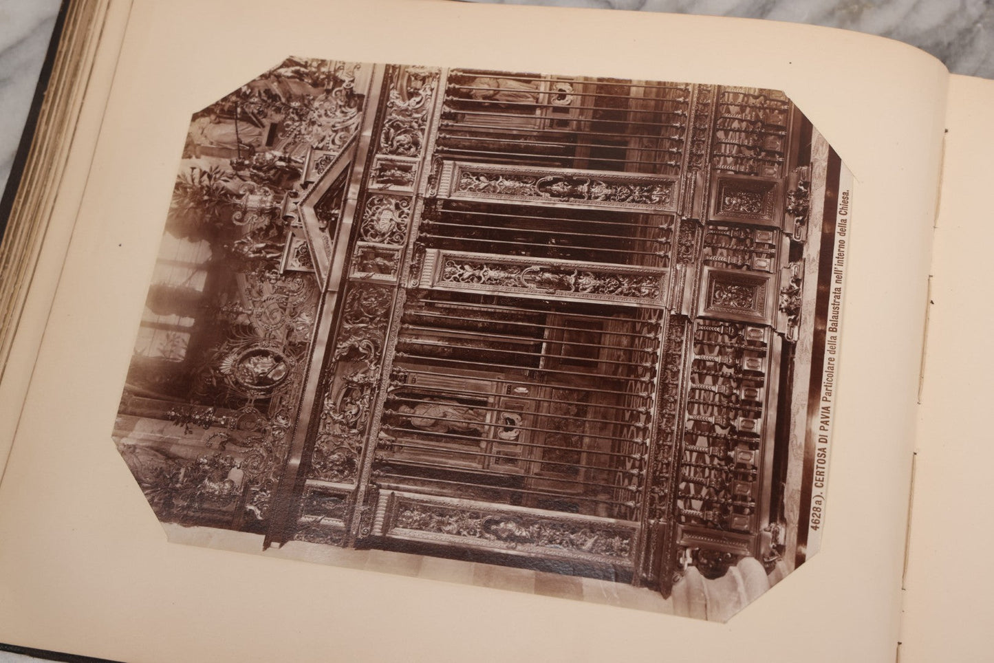 Lot 071 - Antique Photo Album With Approximately 100 Souvenir Photographs Of Landmarks In Italy, Including Churches And Cathedrals, Venice Canals, Ancient Ruins, Pompeii, Architecture, Doorways, Art And Statues