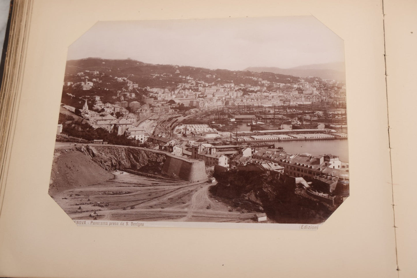 Lot 071 - Antique Photo Album With Approximately 100 Souvenir Photographs Of Landmarks In Italy, Including Churches And Cathedrals, Venice Canals, Ancient Ruins, Pompeii, Architecture, Doorways, Art And Statues