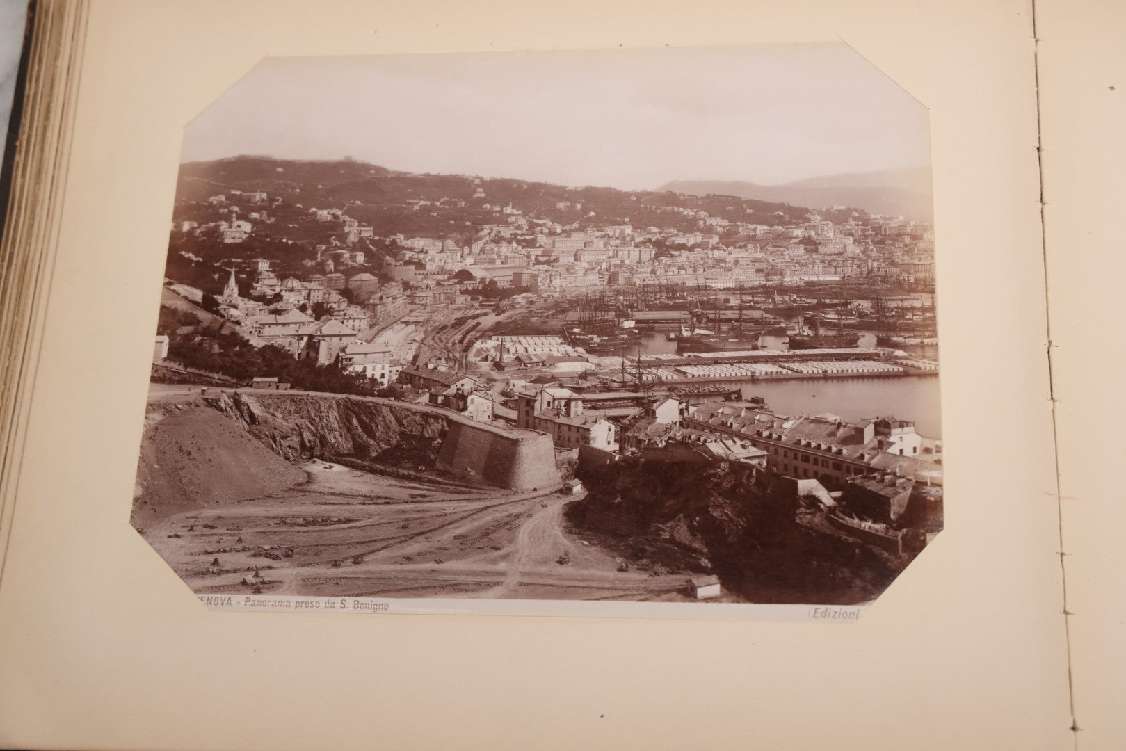 Lot 071 - Antique Photo Album With Approximately 100 Souvenir Photographs Of Landmarks In Italy, Including Churches And Cathedrals, Venice Canals, Ancient Ruins, Pompeii, Architecture, Doorways, Art And Statues