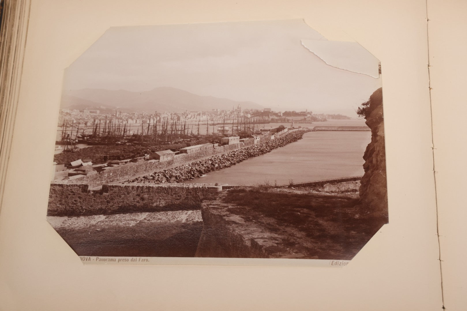 Lot 071 - Antique Photo Album With Approximately 100 Souvenir Photographs Of Landmarks In Italy, Including Churches And Cathedrals, Venice Canals, Ancient Ruins, Pompeii, Architecture, Doorways, Art And Statues