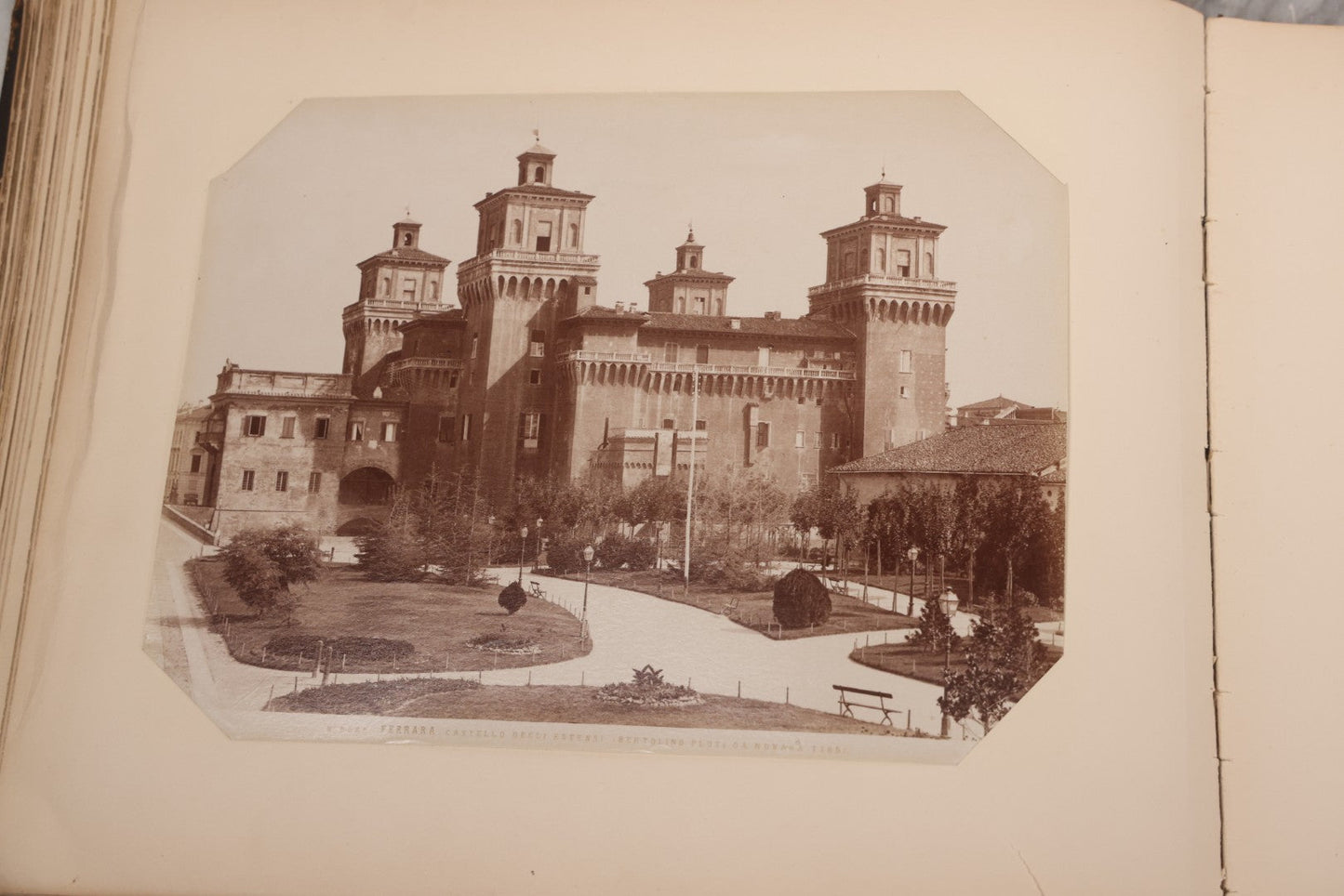 Lot 071 - Antique Photo Album With Approximately 100 Souvenir Photographs Of Landmarks In Italy, Including Churches And Cathedrals, Venice Canals, Ancient Ruins, Pompeii, Architecture, Doorways, Art And Statues