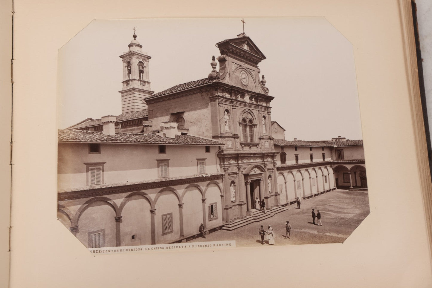 Lot 071 - Antique Photo Album With Approximately 100 Souvenir Photographs Of Landmarks In Italy, Including Churches And Cathedrals, Venice Canals, Ancient Ruins, Pompeii, Architecture, Doorways, Art And Statues
