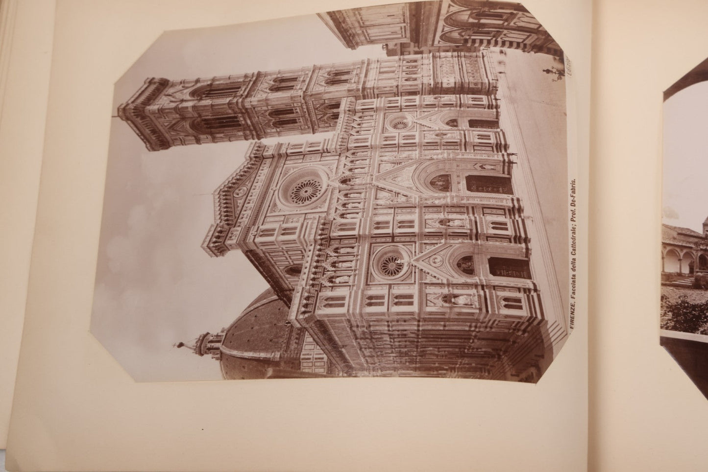 Lot 071 - Antique Photo Album With Approximately 100 Souvenir Photographs Of Landmarks In Italy, Including Churches And Cathedrals, Venice Canals, Ancient Ruins, Pompeii, Architecture, Doorways, Art And Statues