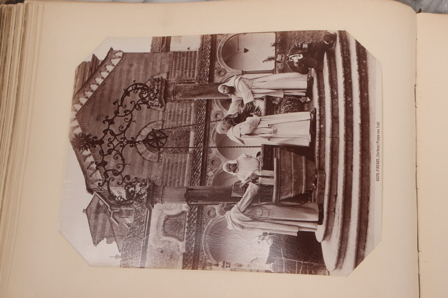 Lot 071 - Antique Photo Album With Approximately 100 Souvenir Photographs Of Landmarks In Italy, Including Churches And Cathedrals, Venice Canals, Ancient Ruins, Pompeii, Architecture, Doorways, Art And Statues