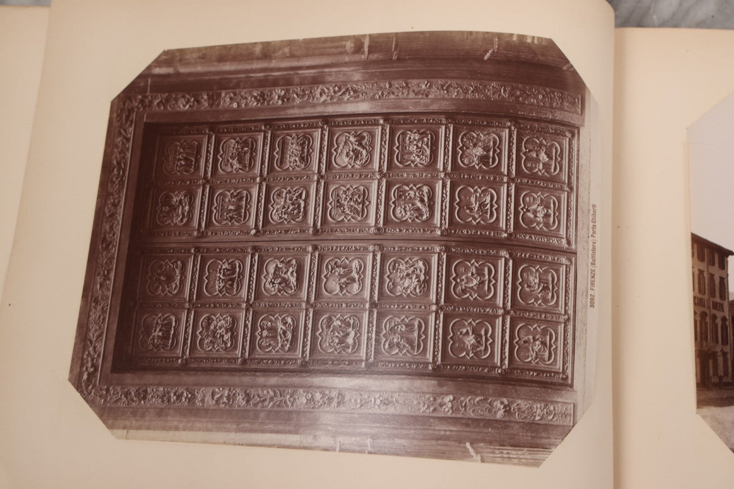 Lot 071 - Antique Photo Album With Approximately 100 Souvenir Photographs Of Landmarks In Italy, Including Churches And Cathedrals, Venice Canals, Ancient Ruins, Pompeii, Architecture, Doorways, Art And Statues