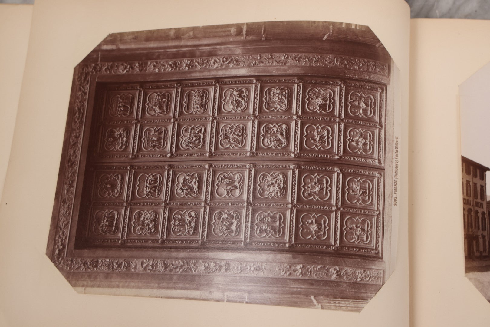 Lot 071 - Antique Photo Album With Approximately 100 Souvenir Photographs Of Landmarks In Italy, Including Churches And Cathedrals, Venice Canals, Ancient Ruins, Pompeii, Architecture, Doorways, Art And Statues