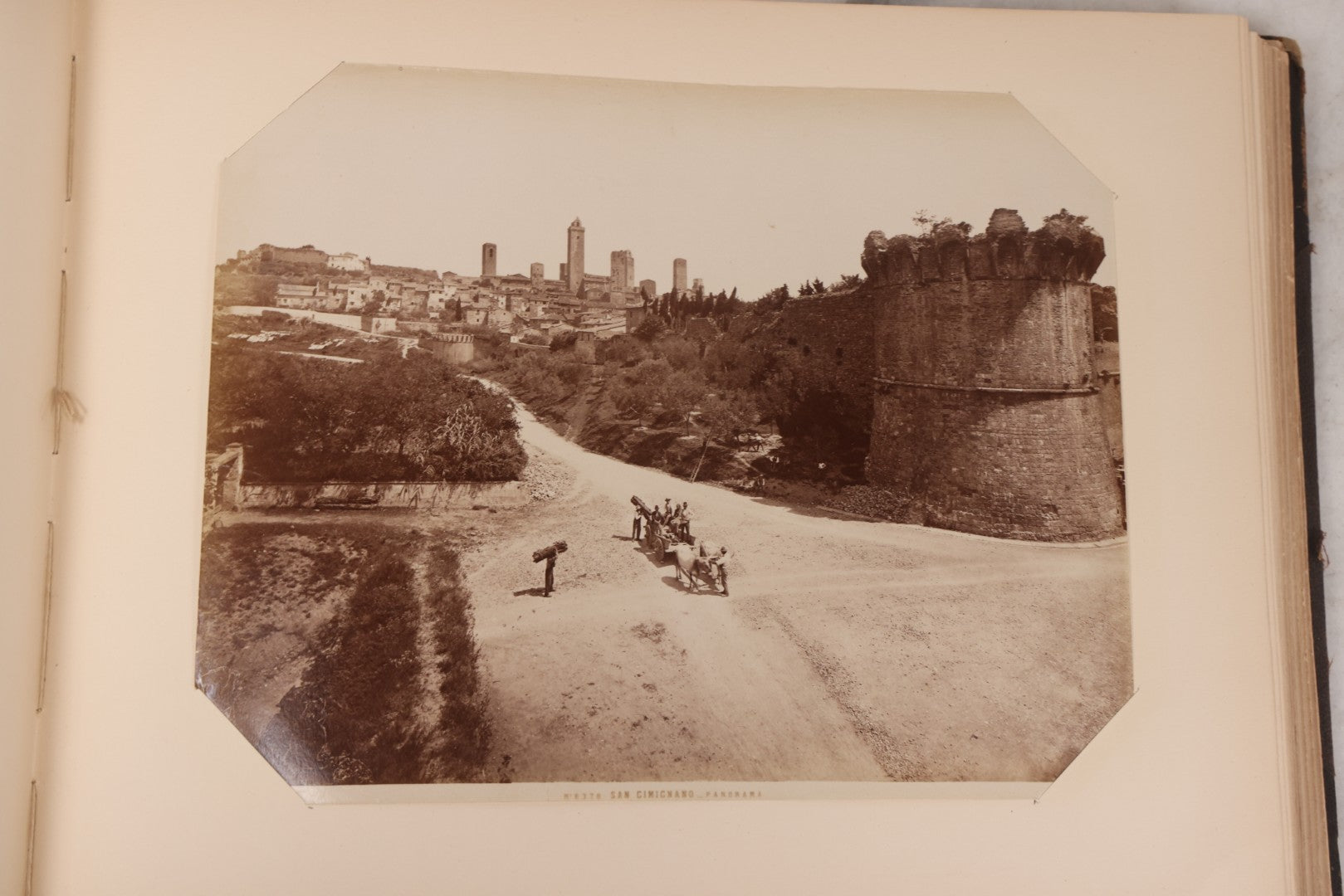 Lot 071 - Antique Photo Album With Approximately 100 Souvenir Photographs Of Landmarks In Italy, Including Churches And Cathedrals, Venice Canals, Ancient Ruins, Pompeii, Architecture, Doorways, Art And Statues