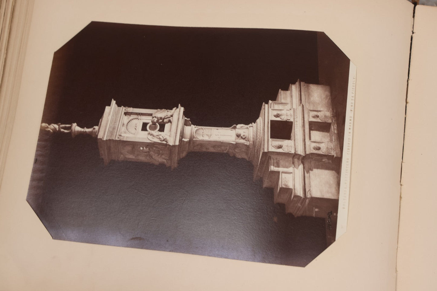 Lot 071 - Antique Photo Album With Approximately 100 Souvenir Photographs Of Landmarks In Italy, Including Churches And Cathedrals, Venice Canals, Ancient Ruins, Pompeii, Architecture, Doorways, Art And Statues