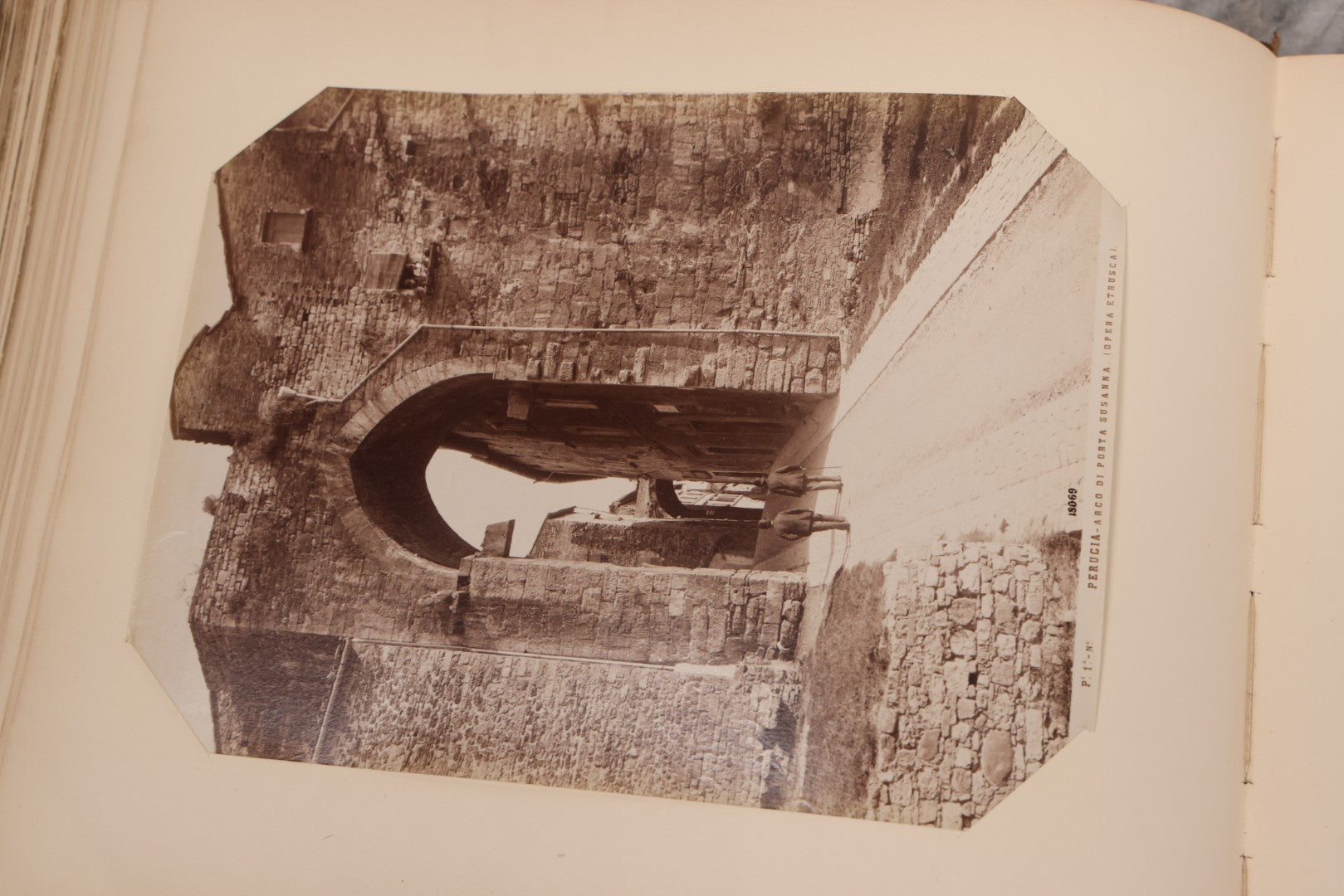 Lot 071 - Antique Photo Album With Approximately 100 Souvenir Photographs Of Landmarks In Italy, Including Churches And Cathedrals, Venice Canals, Ancient Ruins, Pompeii, Architecture, Doorways, Art And Statues