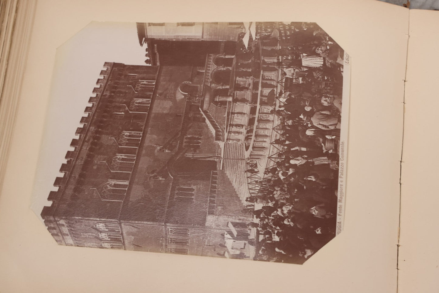 Lot 071 - Antique Photo Album With Approximately 100 Souvenir Photographs Of Landmarks In Italy, Including Churches And Cathedrals, Venice Canals, Ancient Ruins, Pompeii, Architecture, Doorways, Art And Statues