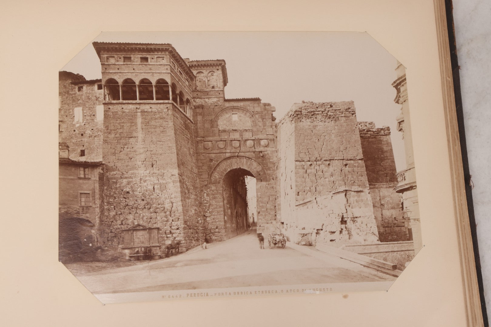 Lot 071 - Antique Photo Album With Approximately 100 Souvenir Photographs Of Landmarks In Italy, Including Churches And Cathedrals, Venice Canals, Ancient Ruins, Pompeii, Architecture, Doorways, Art And Statues