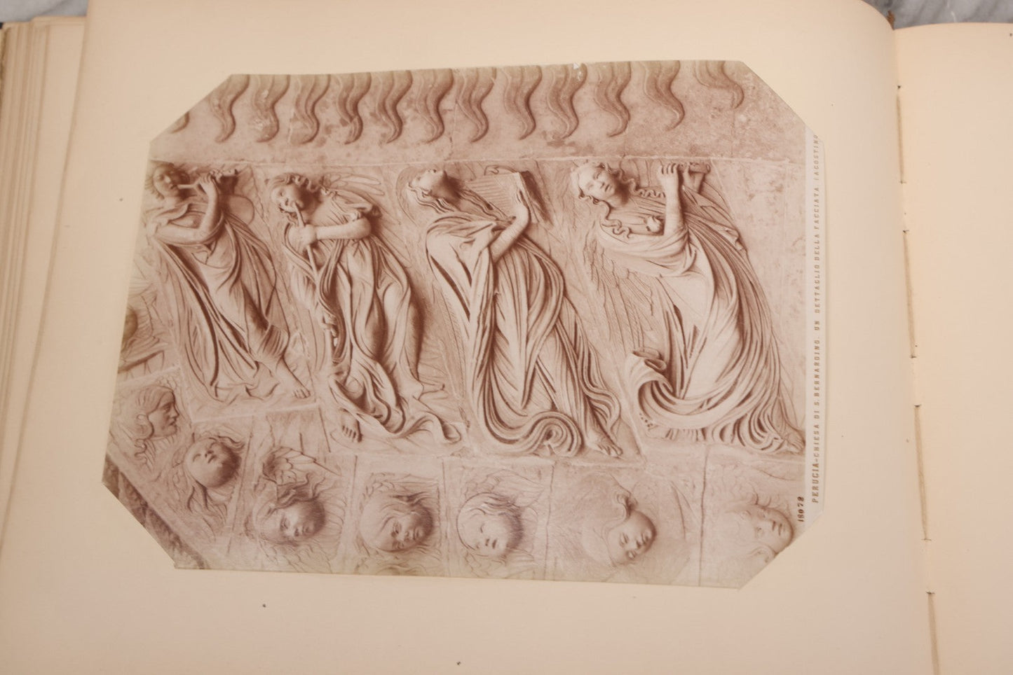 Lot 071 - Antique Photo Album With Approximately 100 Souvenir Photographs Of Landmarks In Italy, Including Churches And Cathedrals, Venice Canals, Ancient Ruins, Pompeii, Architecture, Doorways, Art And Statues